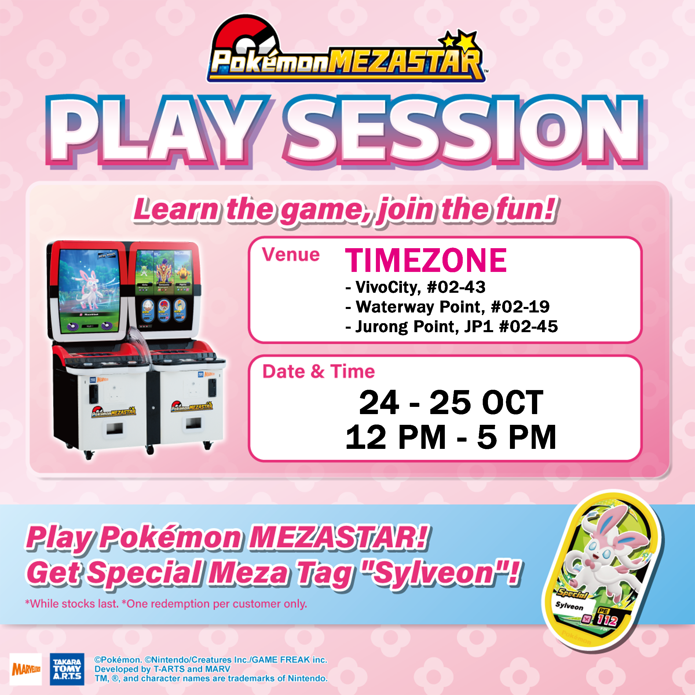 Join the Play Session and receive a Special Meza Tag "Sylveon"! (October 24 - 25)