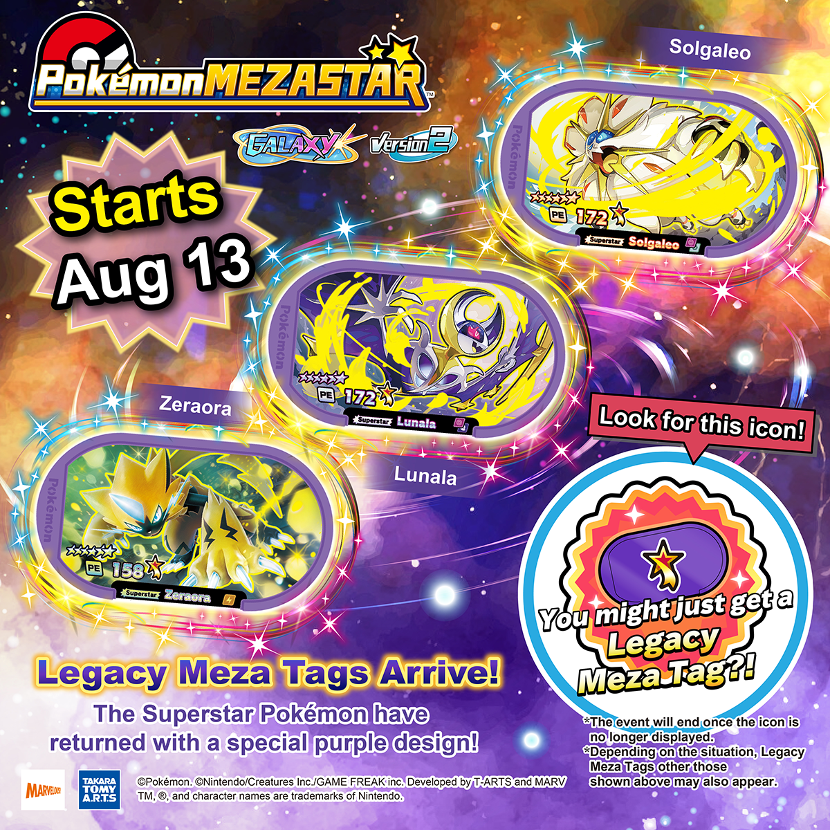 Legacy Meza Tags Arrive Aug 13! Get These Powerful Returning Pokémon!