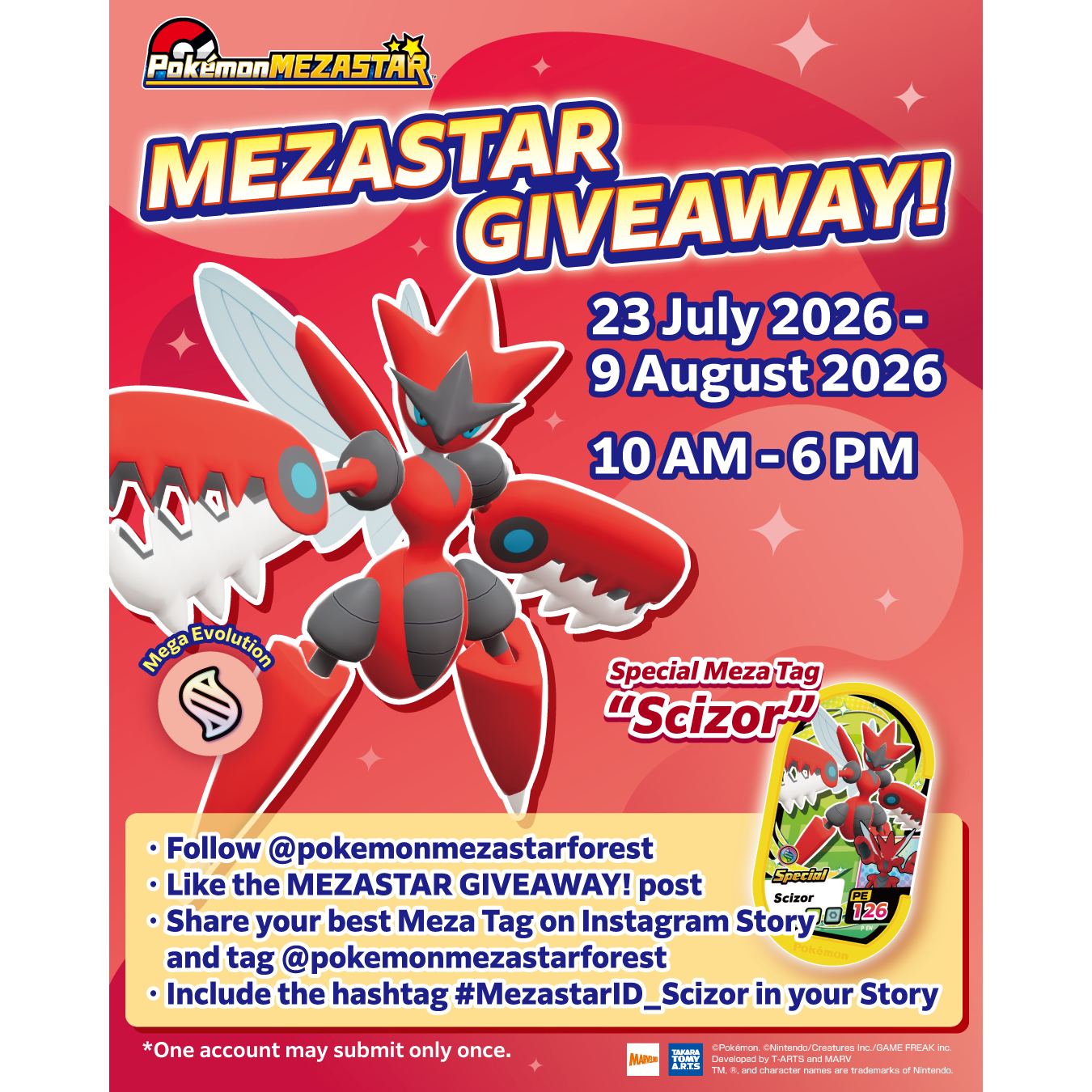 MEZASTAR GIVEAWAY! Get a Special Meza Tag "Scizor" at selected stores!