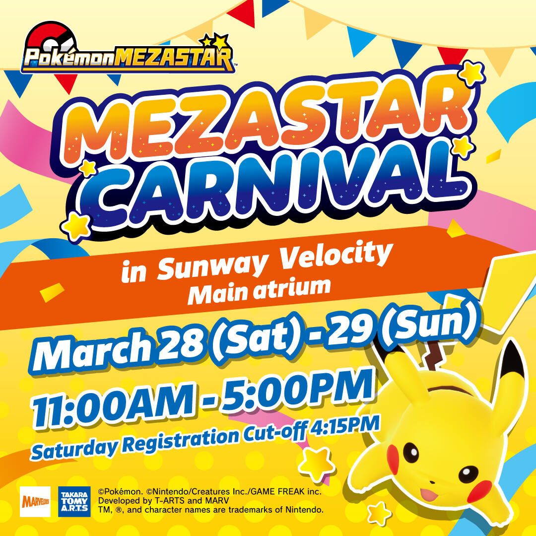 MEZASTAR CARNIVAL at Sunway Velocity! (March 28th, 29th)