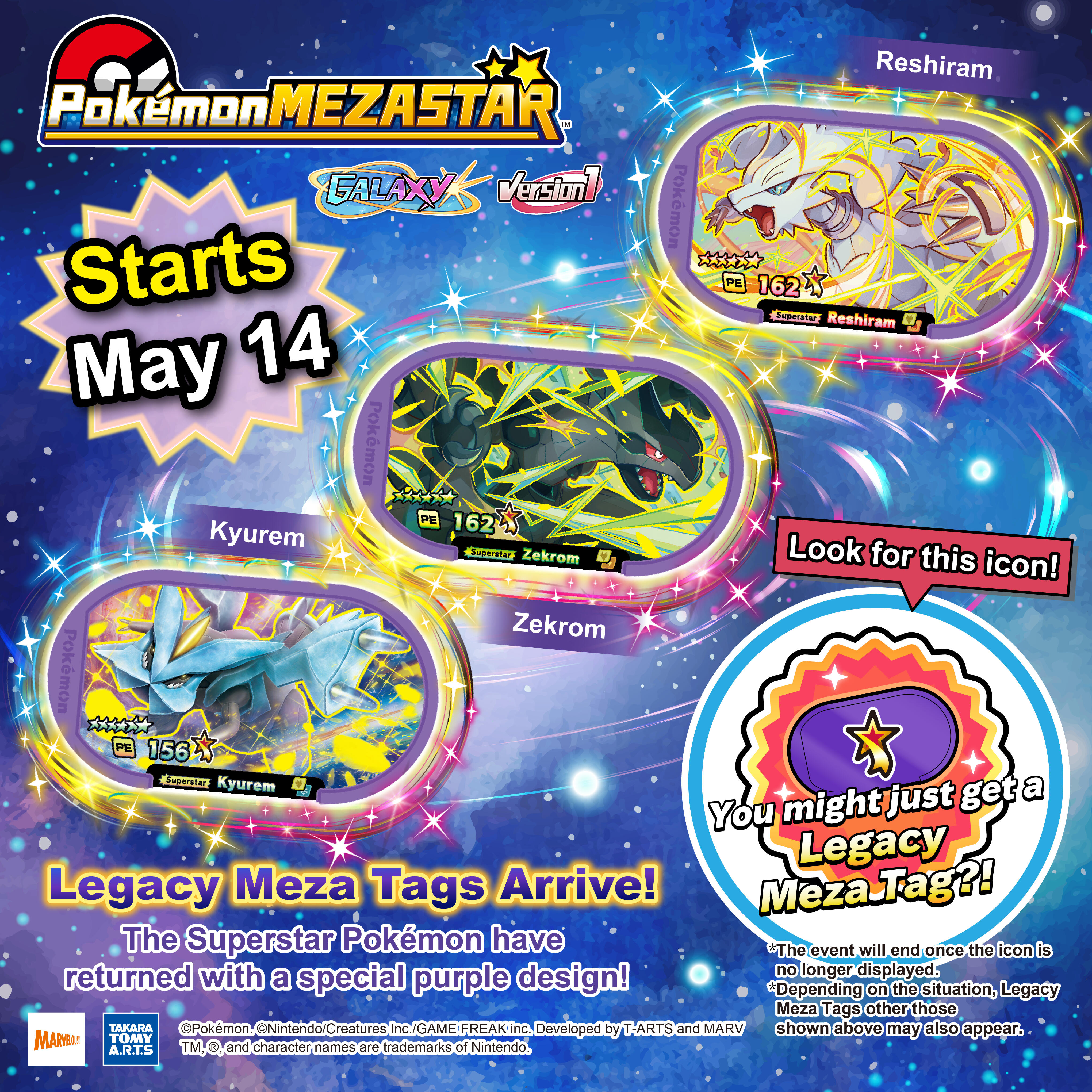 Legacy Meza Tags Arrive May 14! Get These Powerful Returning Pokémon!